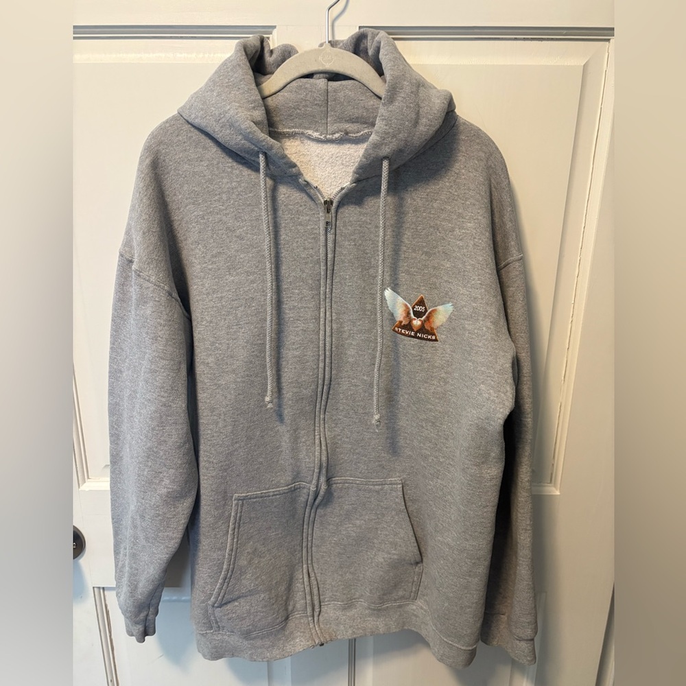 Stevie Nicks gray zip up hoodie sweatshirt Golddust concert tour 2005 xl x-large